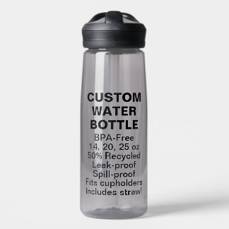 Custom BPA-Free Water Flasche 25oz CHARCOAL GRAY