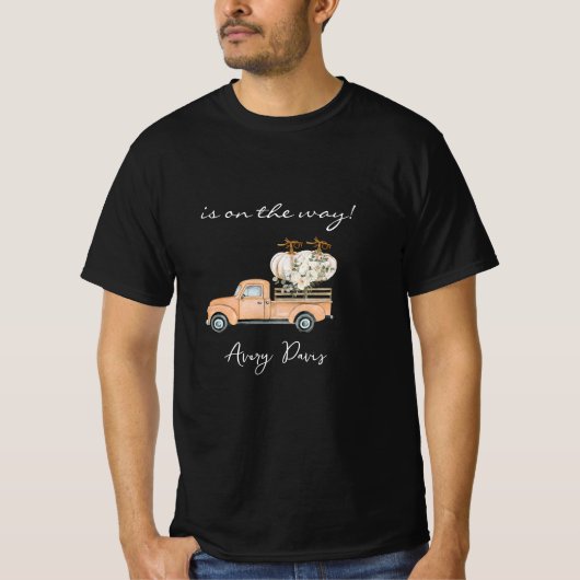 Custom Brand Black Fall Pumpkin T - Shirt (Vorderseite)