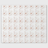 Custom Brand Brown White Christmas Geschenkpapier (Flach)