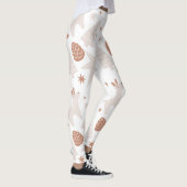 Custom Brand Brown White Christmas Leggings (Rechts)