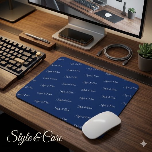 Custom Brand Pattern Navy Mouse Pad Office Accesso Mousepad