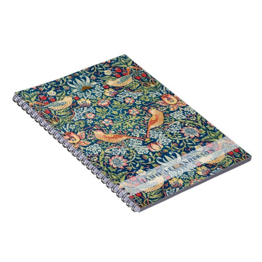 Custom Brand William Morris Birds Pattern Notizblock (Rechte Seite)