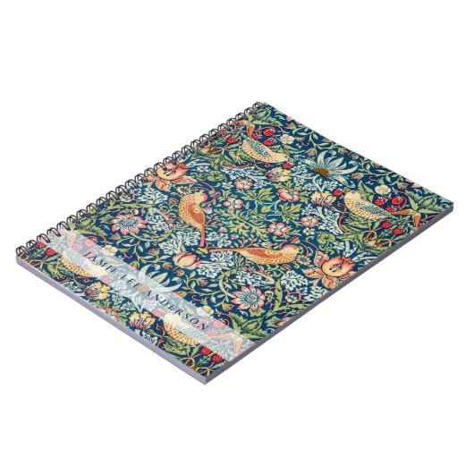 Custom Brand William Morris Birds Pattern Notizblock (Linke Seite)