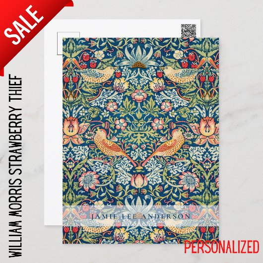Custom Brand William Morris Birds Pattern Postkarte