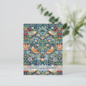 Custom Brand William Morris Birds Pattern Postkarte (Stehend Vorderseite)