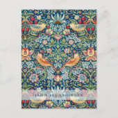 Custom Brand William Morris Birds Pattern Postkarte (Vorderseite)