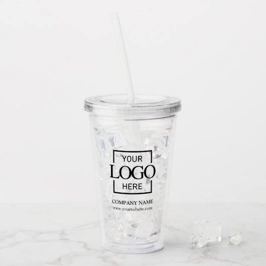 Custom Branded Company Business Logo Promotional Acryltrinkbecher (Vorderseite Ice)