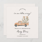 Custom Branded Fall Pumpkin Baby Shower Invitation Save The Date (Vorne/Hinten)