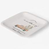 Custom Branded Fall Pumpkin Baby Shower  Pappteller (Gewinkelt)