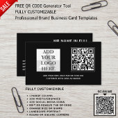 CUSTOM BRANDED LOGO DESIGN QR CODEVORLAGE VISITENKARTE
