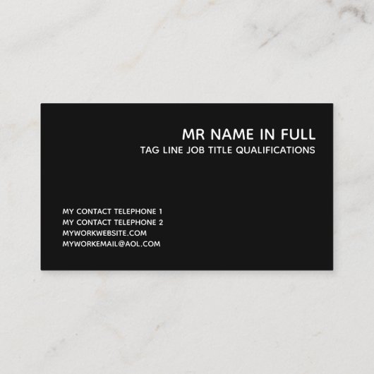 CUSTOM BRANDED LOGO DESIGN QR CODEVORLAGE VISITENKARTE (Rückseite)