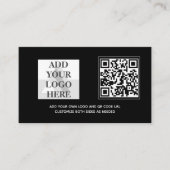 CUSTOM BRANDED LOGO DESIGN QR CODEVORLAGE VISITENKARTE (Vorderseite)