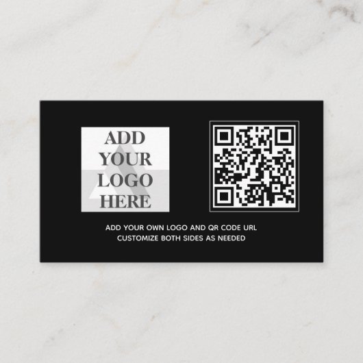 CUSTOM BRANDED LOGO DESIGN QR CODEVORLAGE VISITENKARTE (Vorderseite)