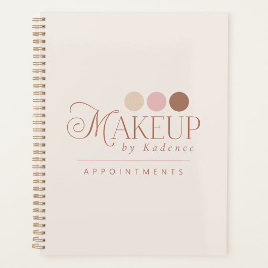 Custom Branded Makeup Artist Appointment Planner Planer (Vorderseite)