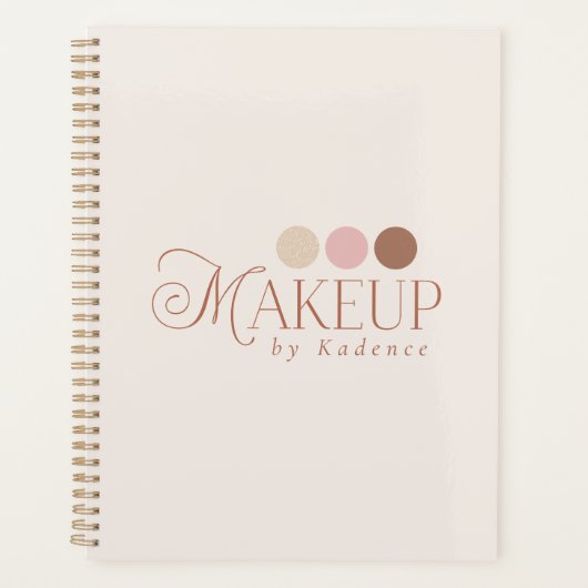 Custom Branded Makeup Artist Appointment Planner Planer (Vorderseite)