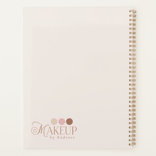 Custom Branded Makeup Artist Appointment Planner Planer (Rückseite)