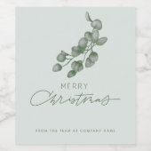 Custom Branded Pastel Company Merchen Weihnachten Weinetikett (Einzelnes Label)