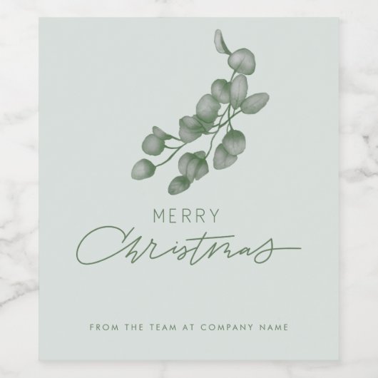 Custom Branded Pastel Company Merchen Weihnachten Weinetikett (Einzelnes Label)