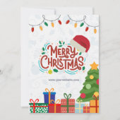 Custom Branded White & Red Simple Frohe Weihnachte Einladung (Vorderseite)