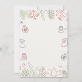 Custom Brands White Simple Christmas Party Einladung (Rückseite)