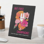 Custom Brautparty Champagne Sign Sockelschild (In SItu)