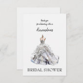 Custom Brautparty Dress Vielen Dank Dankeskarte (Vorne/Hinten)