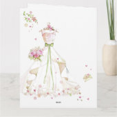 Custom Brautparty Dress Vielen Dank Dankeskarte (Rückseite)