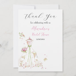 Custom Brautparty Dress Vielen Dank Dankeskarte