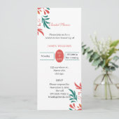 Custom Brautparty Elegante farbenfrohe Blumen Einladung (Stehend Vorderseite)