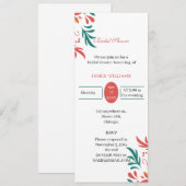 Custom Brautparty Elegante farbenfrohe Blumen Einladung (Vorne/Hinten)