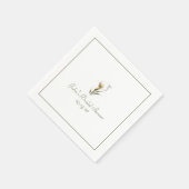 Custom Brautparty Elegante Klassische Calla Lily Serviette (Ecke)