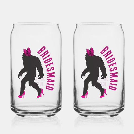 Custom Brautparty Fevor Chic Sassy Sasquatch Dosenglas (Vorderseite)