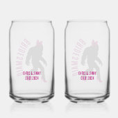 Custom Brautparty Fevor Chic Sassy Sasquatch Dosenglas (Rückseite)