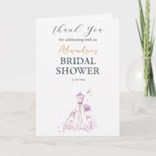 Custom Brautparty Hochzeitskleid Danke (Vorderseite)
