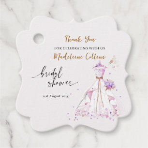 Custom Brautparty Hochzeitskleid Danke Geschenkanhänger