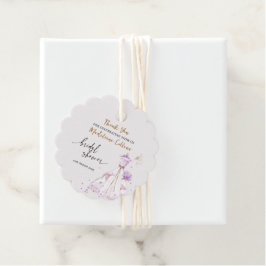 Custom Brautparty Hochzeitskleid Danke Geschenkanhänger