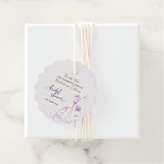 Custom Brautparty Hochzeitskleid Danke Geschenkanhänger (Beispiel)