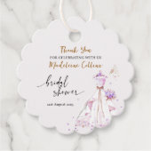 Custom Brautparty Hochzeitskleid Danke Geschenkanhänger (Vorderseite)