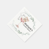 Custom Brautparty Napkins Petals und Prosecco Serviette (Ecke)