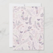 Custom Brautparty Rose Bouquet Einladung (Rückseite)