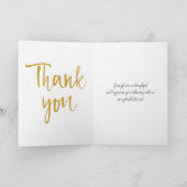 Custom Brautparty Rose Vielen Dank Dankeskarte (Innenseite)