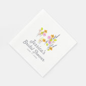 Custom Brautparty Rustic Garden Wildblumen Serviette (Ecke)