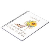 Custom Brautparty Sunflower Showbook Notizblock (Linke Seite)