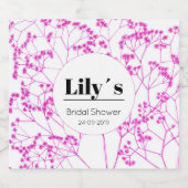 Custom Brautparty Thema Bohemisch Florals Alkoholflaschenetikett (Einzelnes Label)