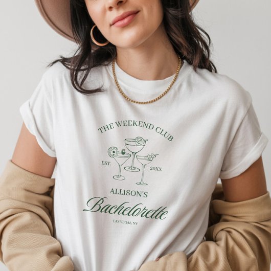 Custom Brautparty Wedding Bachelorette Cocktail T-Shirt