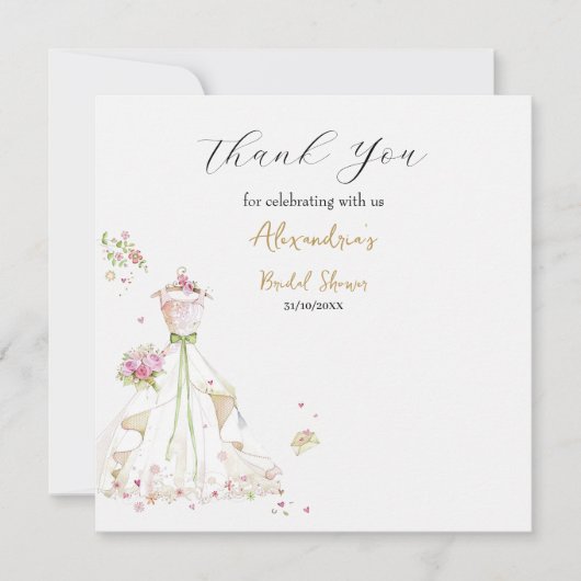 Custom Brautparty Wedding Dress Danke (Vorderseite)