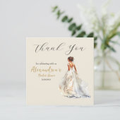 Custom Brautparty Wedding Dress Danke (Stehend Vorderseite)