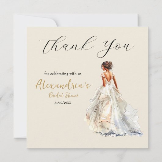 Custom Brautparty Wedding Dress Danke (Vorderseite)