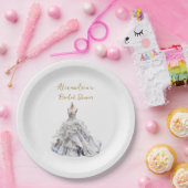Custom Brautparty Wedding Dress Pappteller (Party)