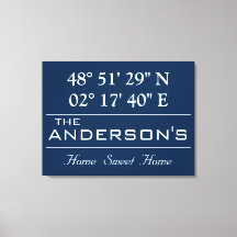 Custom Breitengrad Family Name Home Address